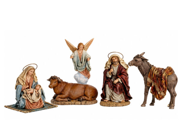 Nacimiento lienzado con ángel. Modelo AL3 en 21 cm