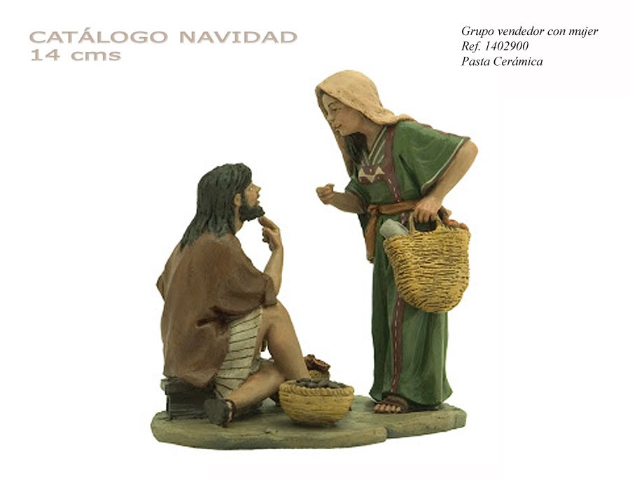 Grupo vendedor con mujer. 14 cm: imagen 1