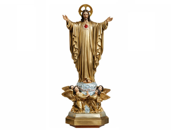 Corazón de Jesús 1ª 40 cm con ángeles .Santuario de la Gran Promesa