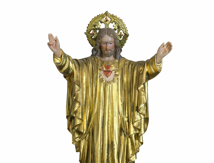 Corazón de Jesús 20 cm /oro 1ª: imagen 2