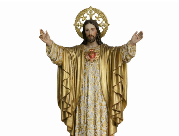 Corazón de Jesús 40 cm clase extra con ángeles .Santuario de la Gran Promesa