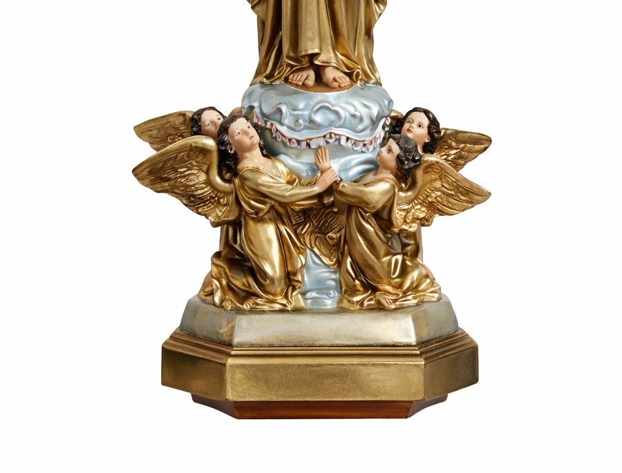 Corazon de Jesus 40 cm /oro 2ª con angeles: imagen 3