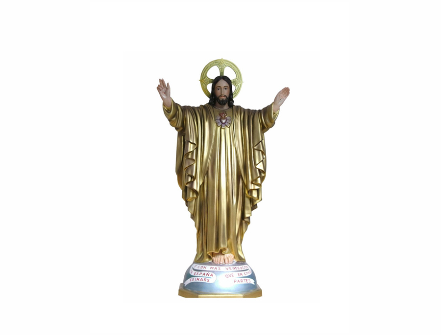 Corazón de Jesús 30 cm Oro 2ª Basílica de la Gran Promesa: imagen 1