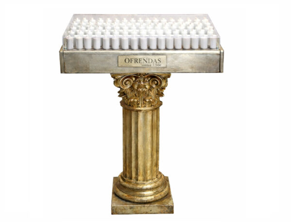 Lampadario columna corintia 101 velas led