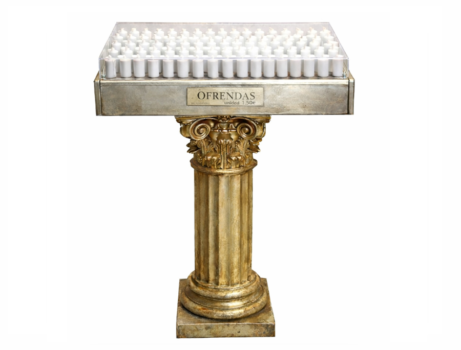 Lampadario columna corintia 172 velas led: imagen 1