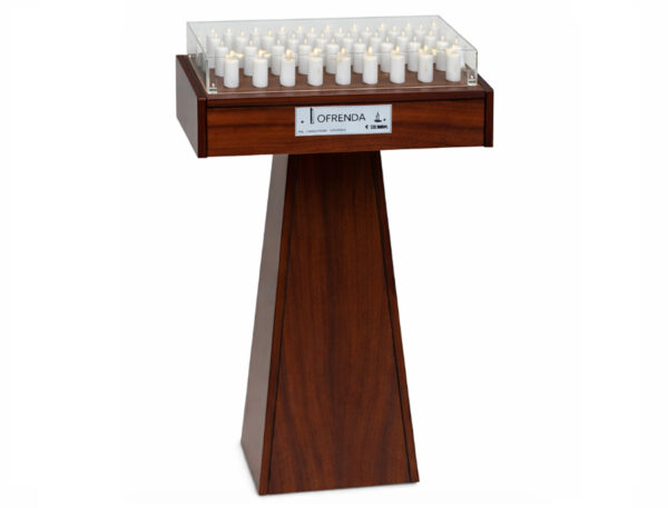 Lampadario de madera 63 velas led