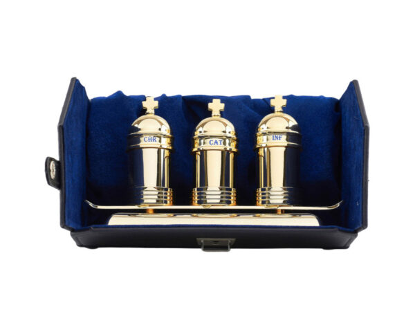 Crismera triple con estuche