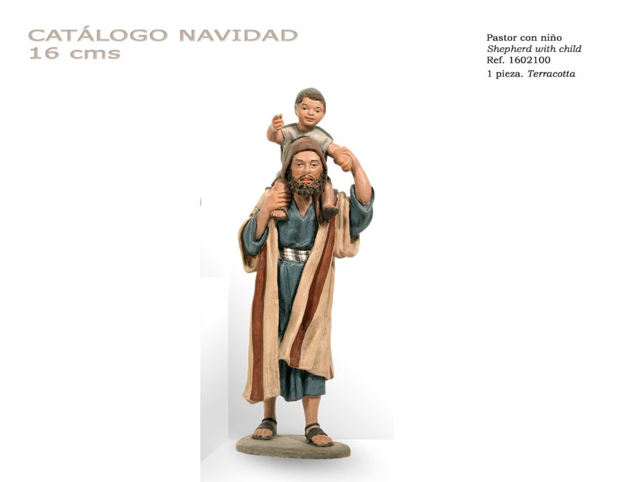 Pastor con niño. 16 cm: imagen 1